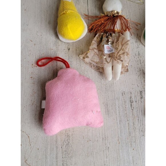 Felt Santa Claus let it snow variety ornament ballerina mouse xmas set - Picture 7 of 9